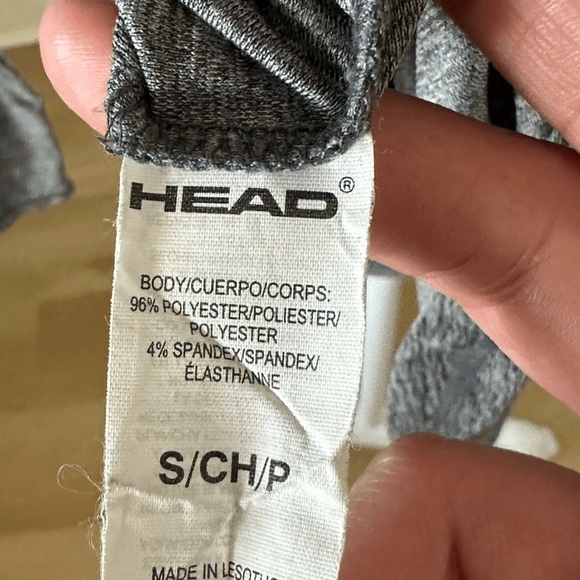 Head Women’s V-Neck Cutout Back Long Sleeve Athletic Shirt hi-low waist sz small - Picture 6 of 6